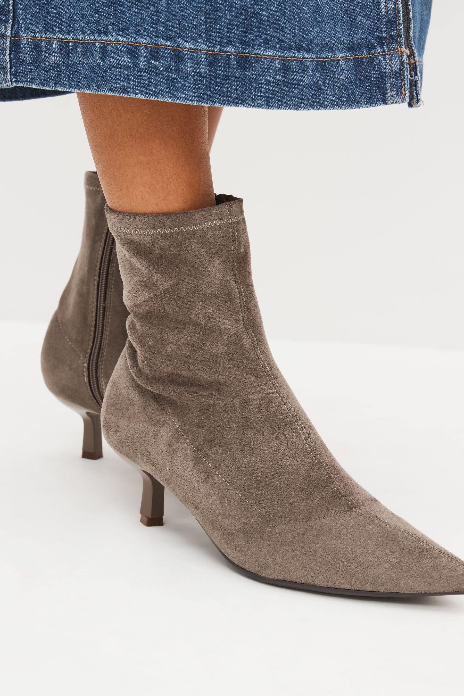 Mink Brown Forever Comfort Ankle Sock Boots