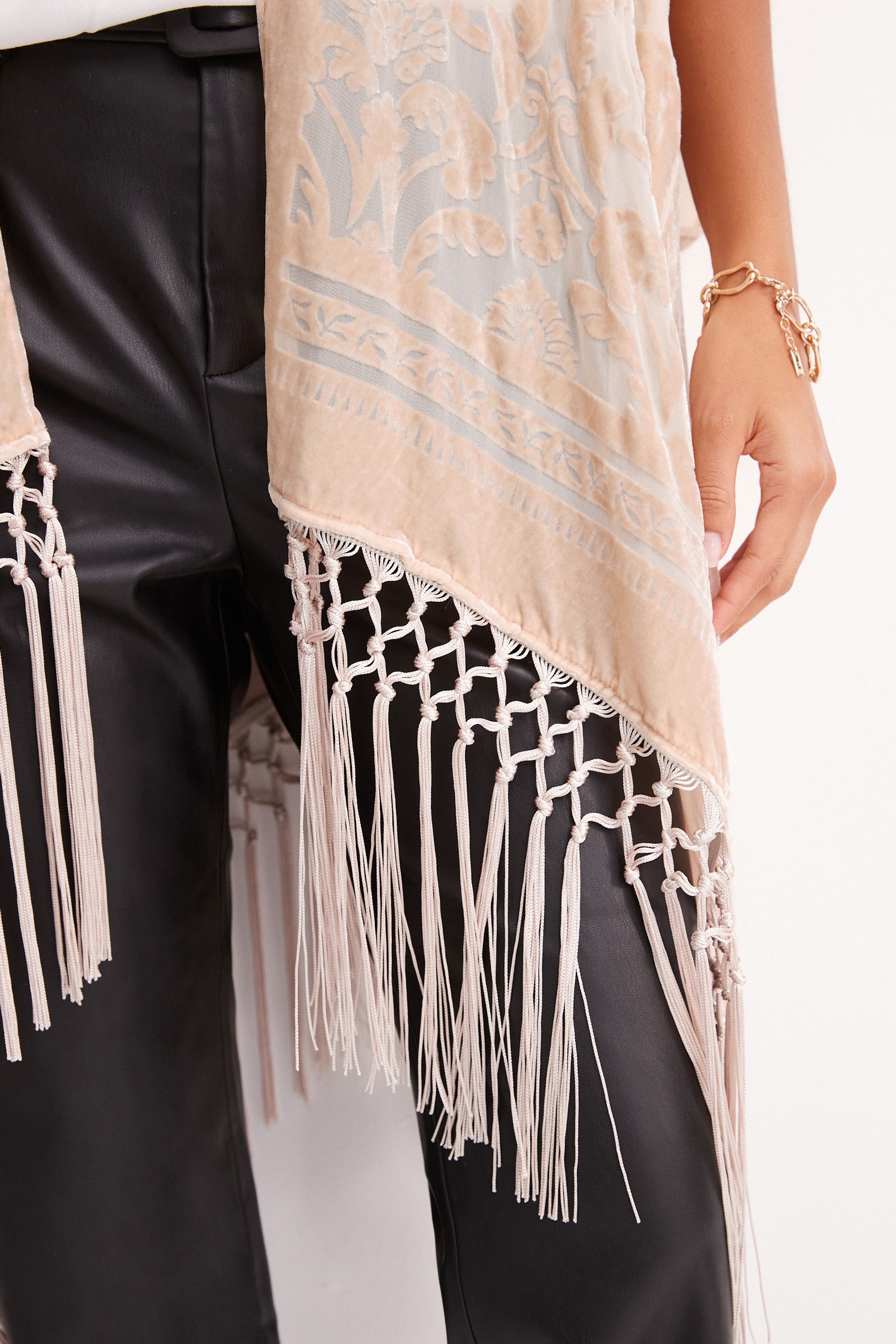 Fringed kimono jacket cheap