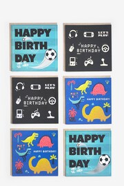 6 Pack Blue Boys Birthday Cards - Image 2 of 3