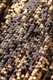 Superdry Gold Cowl Halter Neck Sequin Blouses - Image 6 of 6