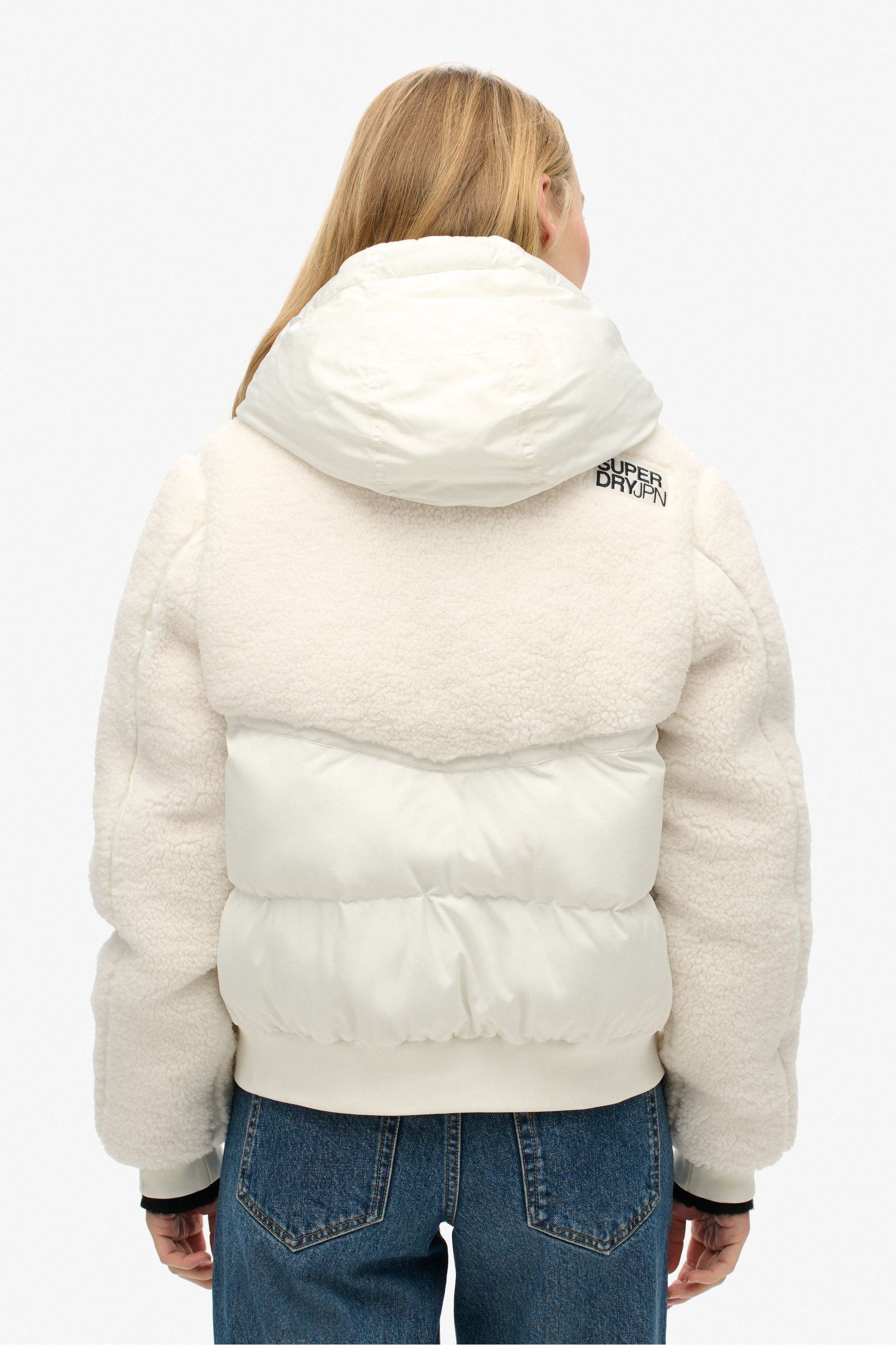 Superdry everest bomber jacket white hot sale