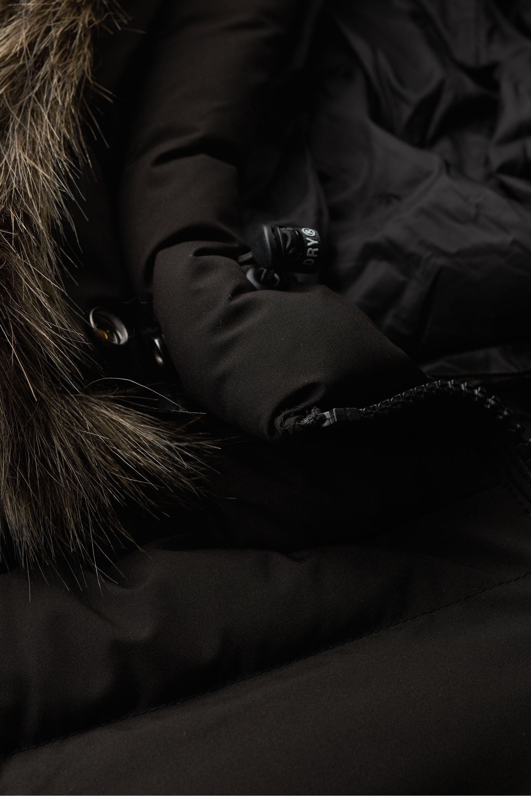 Superdry coats black on sale