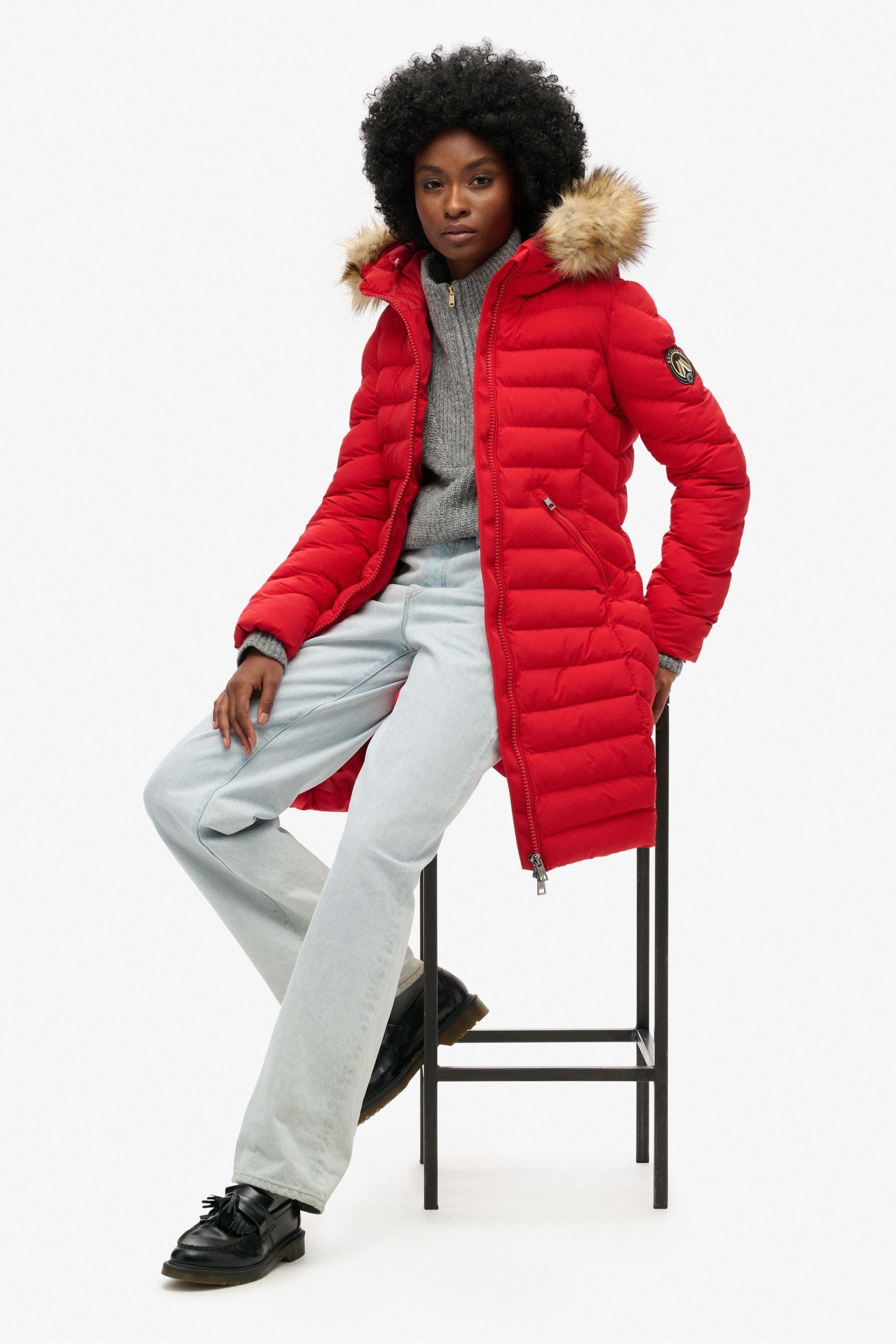 Superdry fur hood online