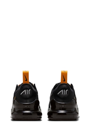 Nike Black/Gold Air Max 270 Junior Trainers