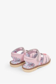 JoJo Maman Bébé Pink Strawberry Appliqué Sandals - Image 7 of 7