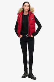 Superdry Barndoor Red Everest Faux Fur Gilet - Image 2 of 5