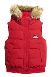 Superdry Barndoor Red Everest Faux Fur Gilet - Image 4 of 5