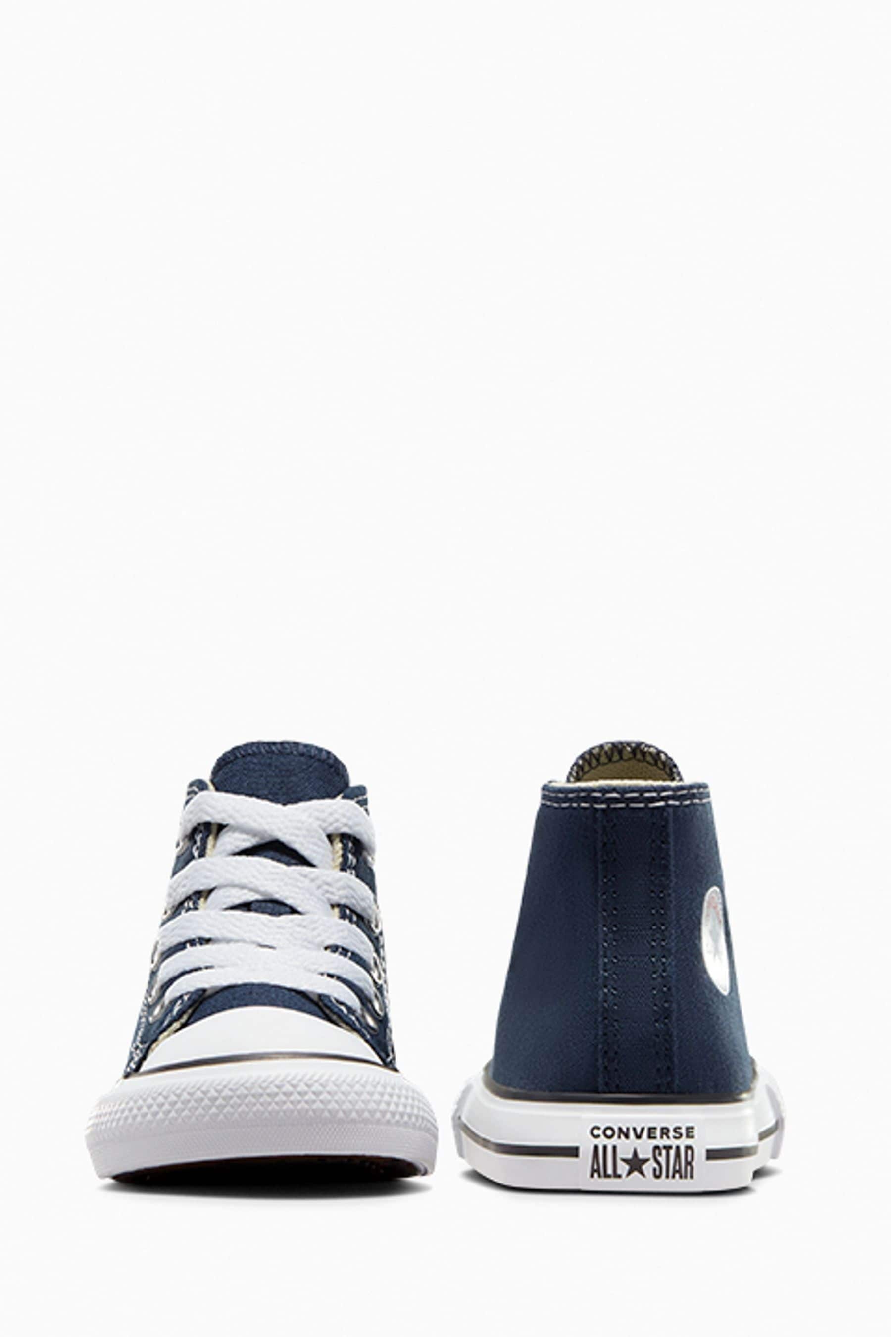 Boys navy online converse high tops