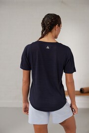 Black/Navy Blue Next Active Sports Short Sleeve V-Neck Tops 2 Pack - Image 3 of 13