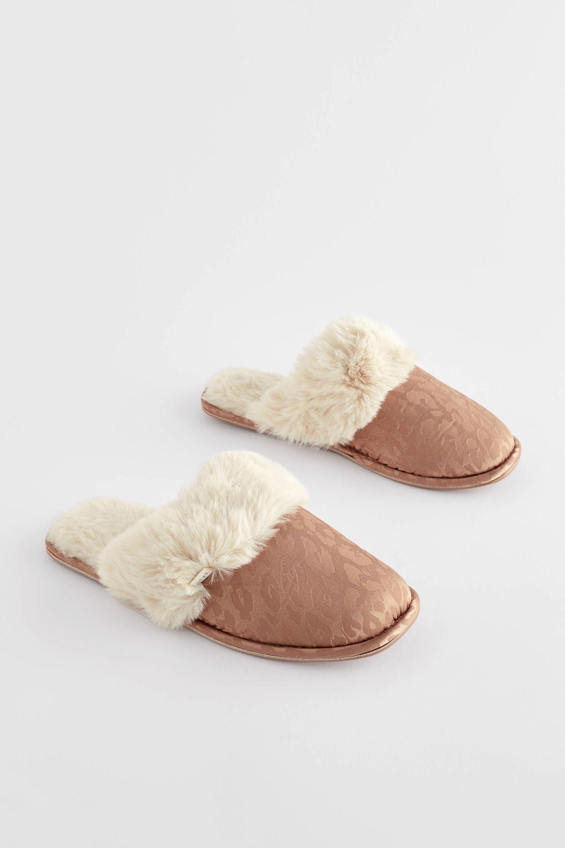 Satin mule slippers deals