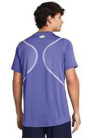 Under Armour Blue HeatGear Fitted Short Sleeve T-Shirt - Image 2 of 4