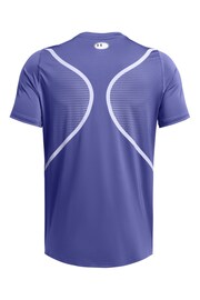 Under Armour Blue HeatGear Fitted Short Sleeve T-Shirt - Image 4 of 4