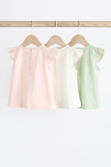 Green Baby Short Sleeve Tops 3 Pack