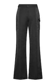 Long Tall Sally Black Belted Wide Leg Cargo Trousers - Image 4 of 4