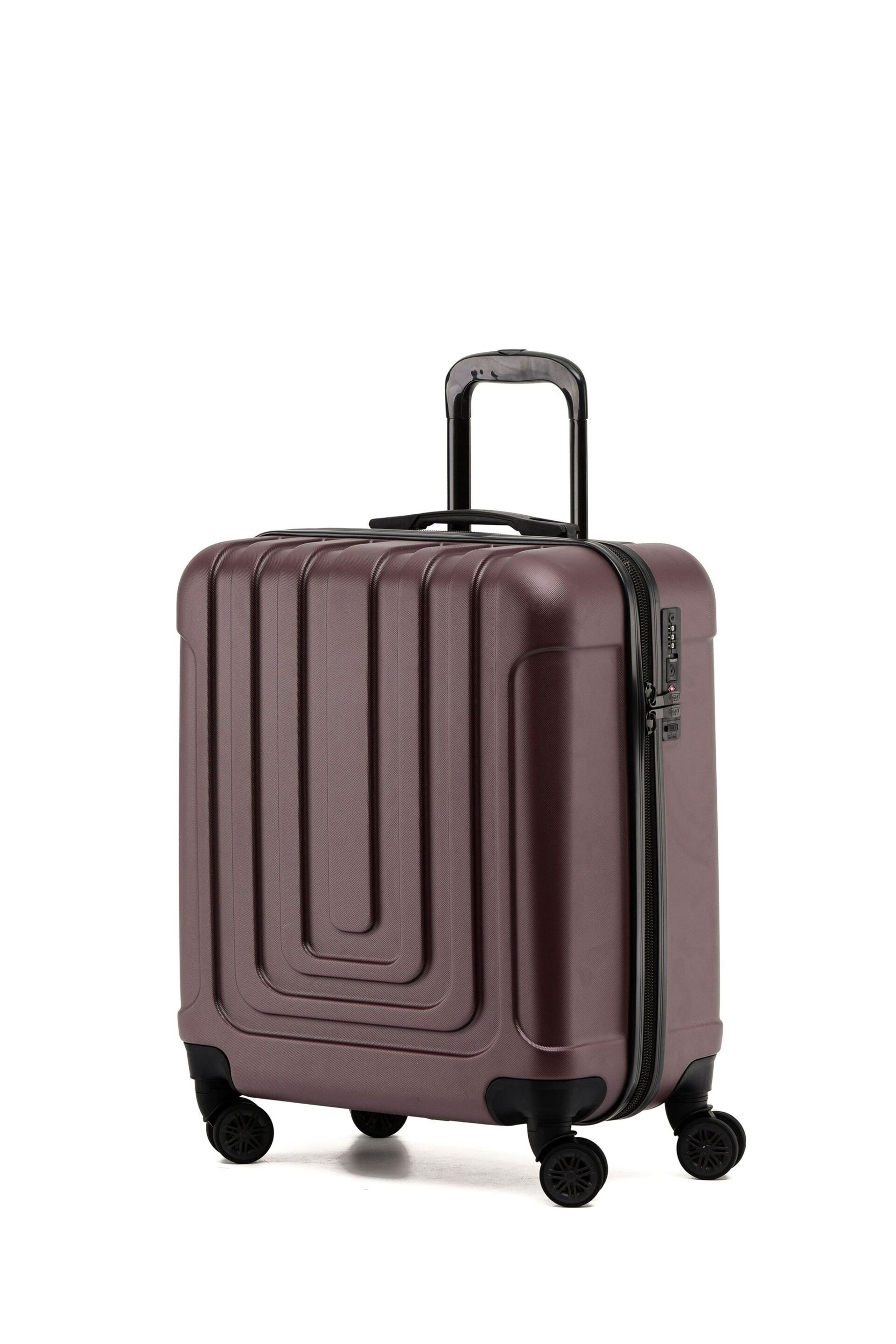 Flight Knight 56x45x25cm EasyJet Overhead 8 Wheel ABS Hard Case Cabin Carry On Hand Black Luggage - Image 1 of 7