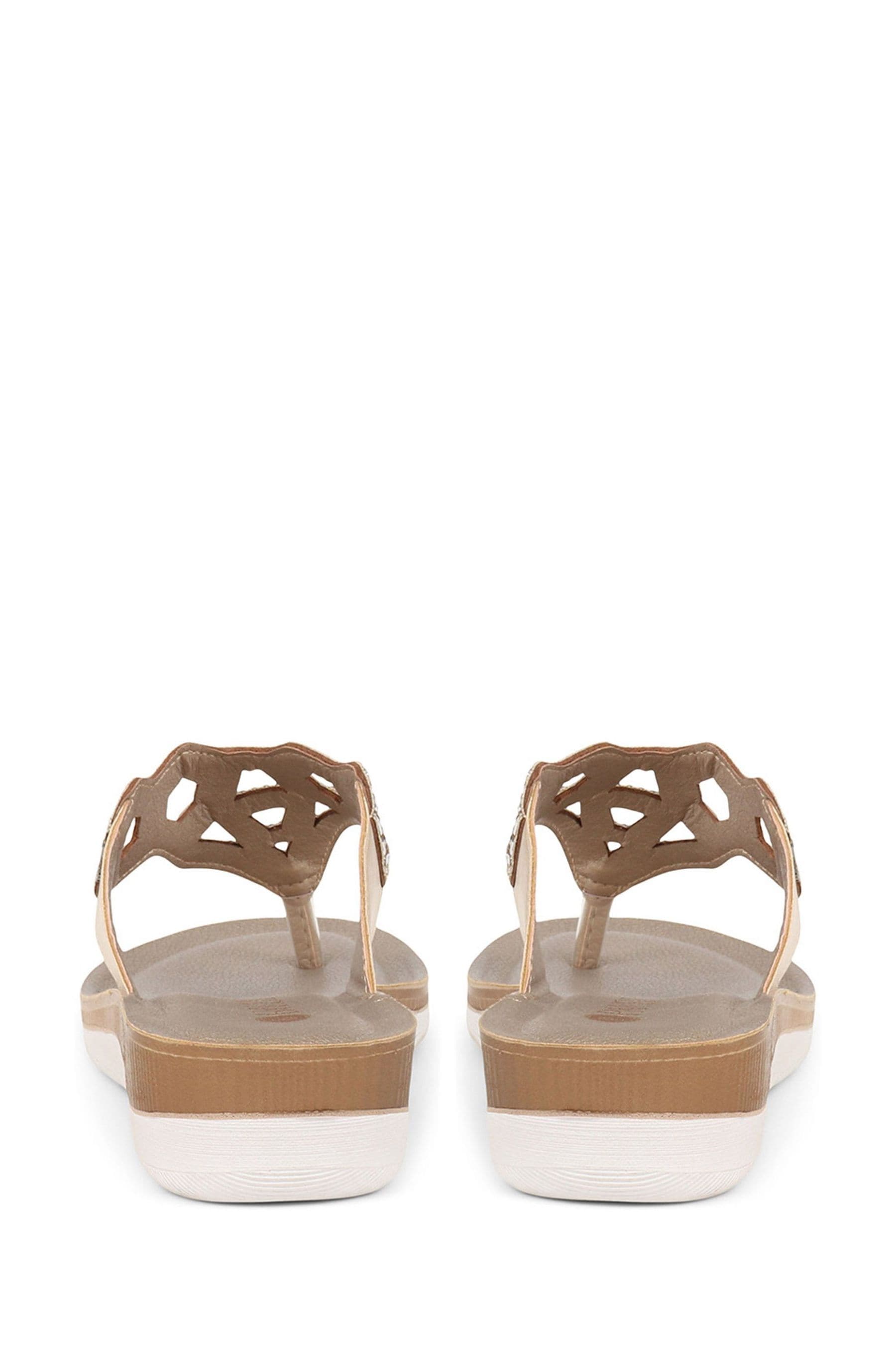 Buy Pavers Gold Toe Post Wedge Sandals from Next Luxembourg