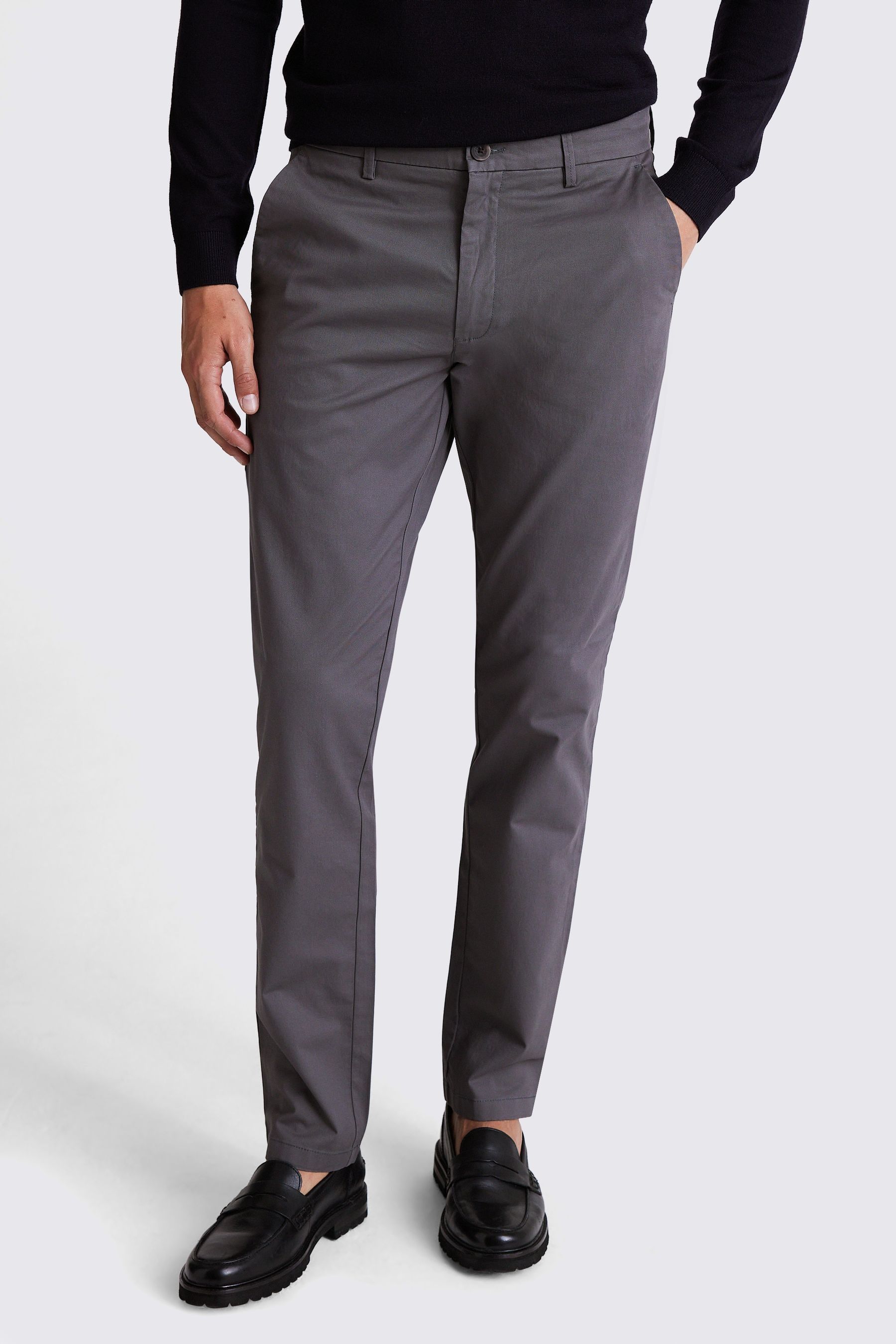 Buy MOSS Grey Tailored Chino Trousers from the Next UK online shop