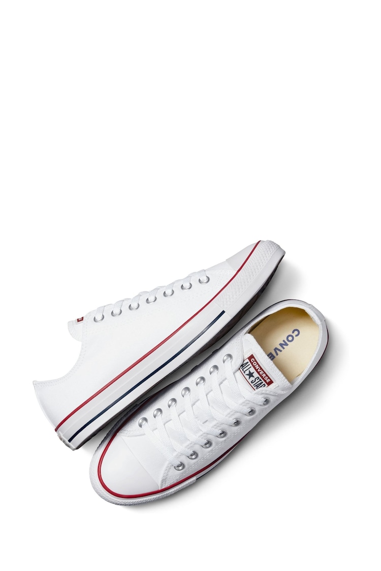 Converse White Regular Fit Chuck Taylor All Star Ox Trainers - Image 5 of 10