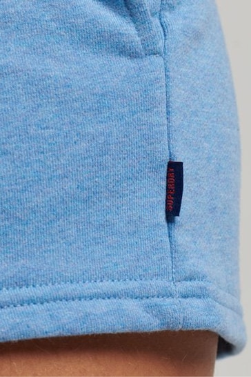 Superdry Blue Vintage Logo Embroidered Jersey Shorts