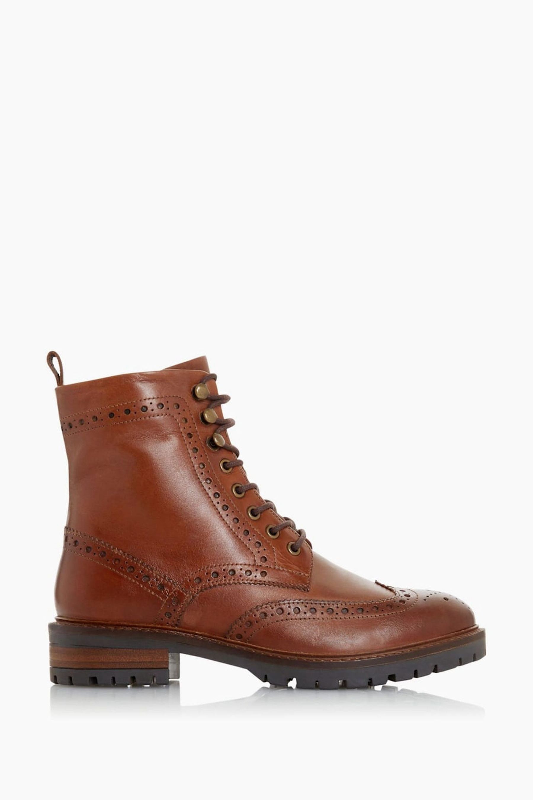 Buy Dune London Brown Purely T Brogue Detail Lace Up Ankle Boots from Next Germany