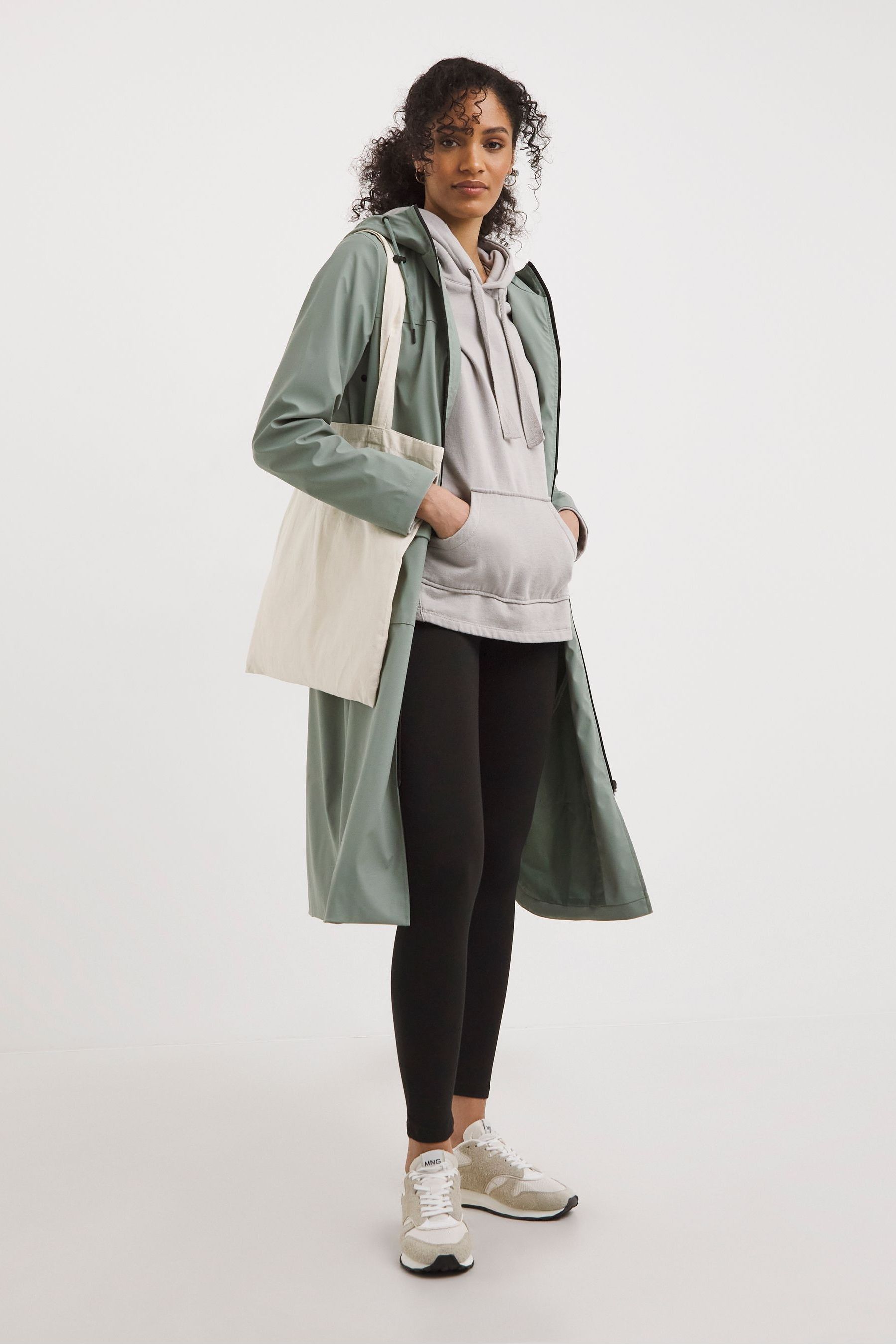 Buy JD Williams Green Sage Longline Coated Raincoat from Next Slovakia