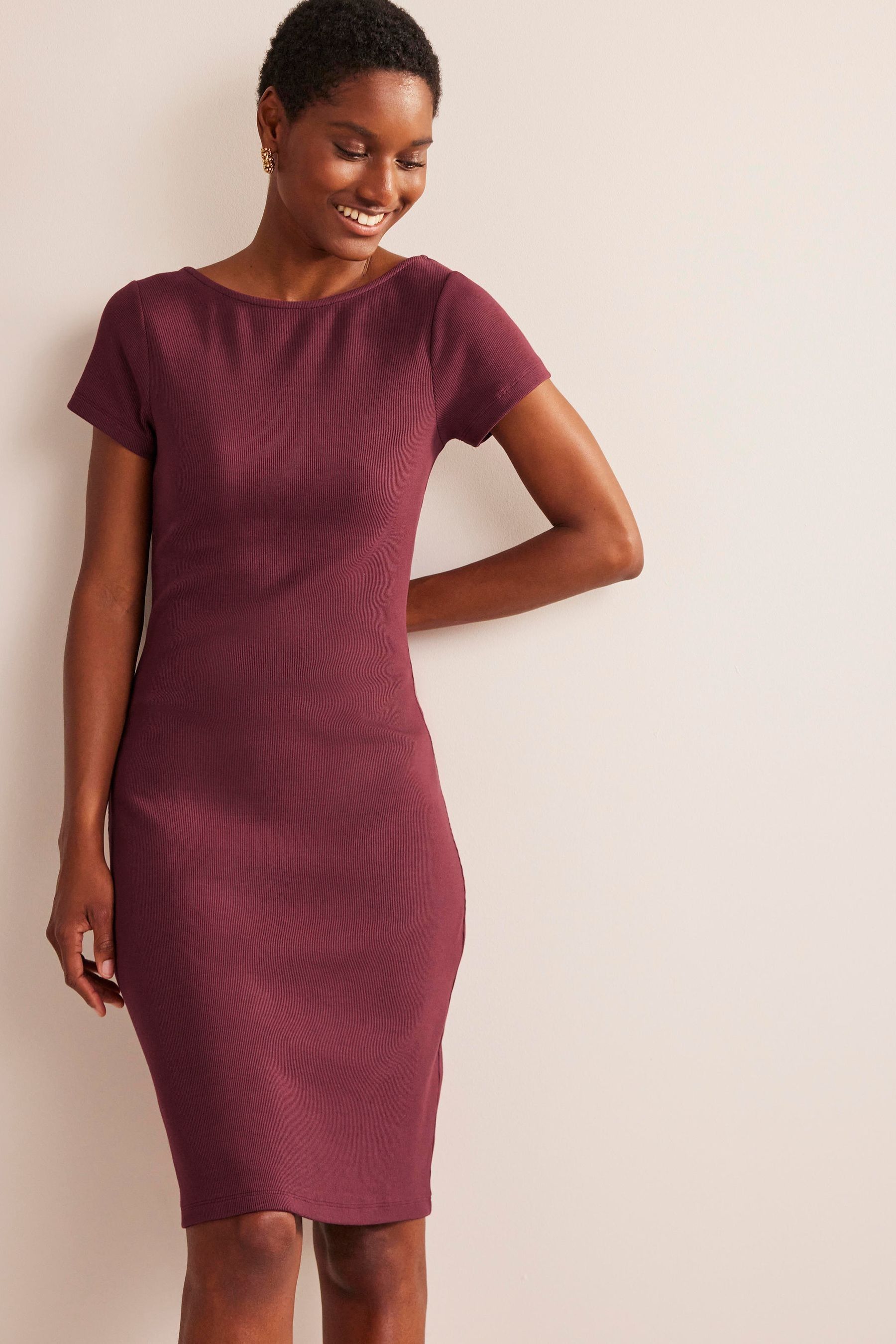 Low back jersey dress outlet