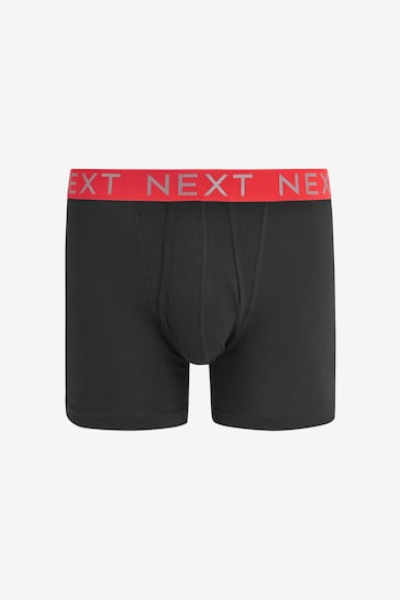 Black Bright Waistband A-Front Boxers 8 Pack