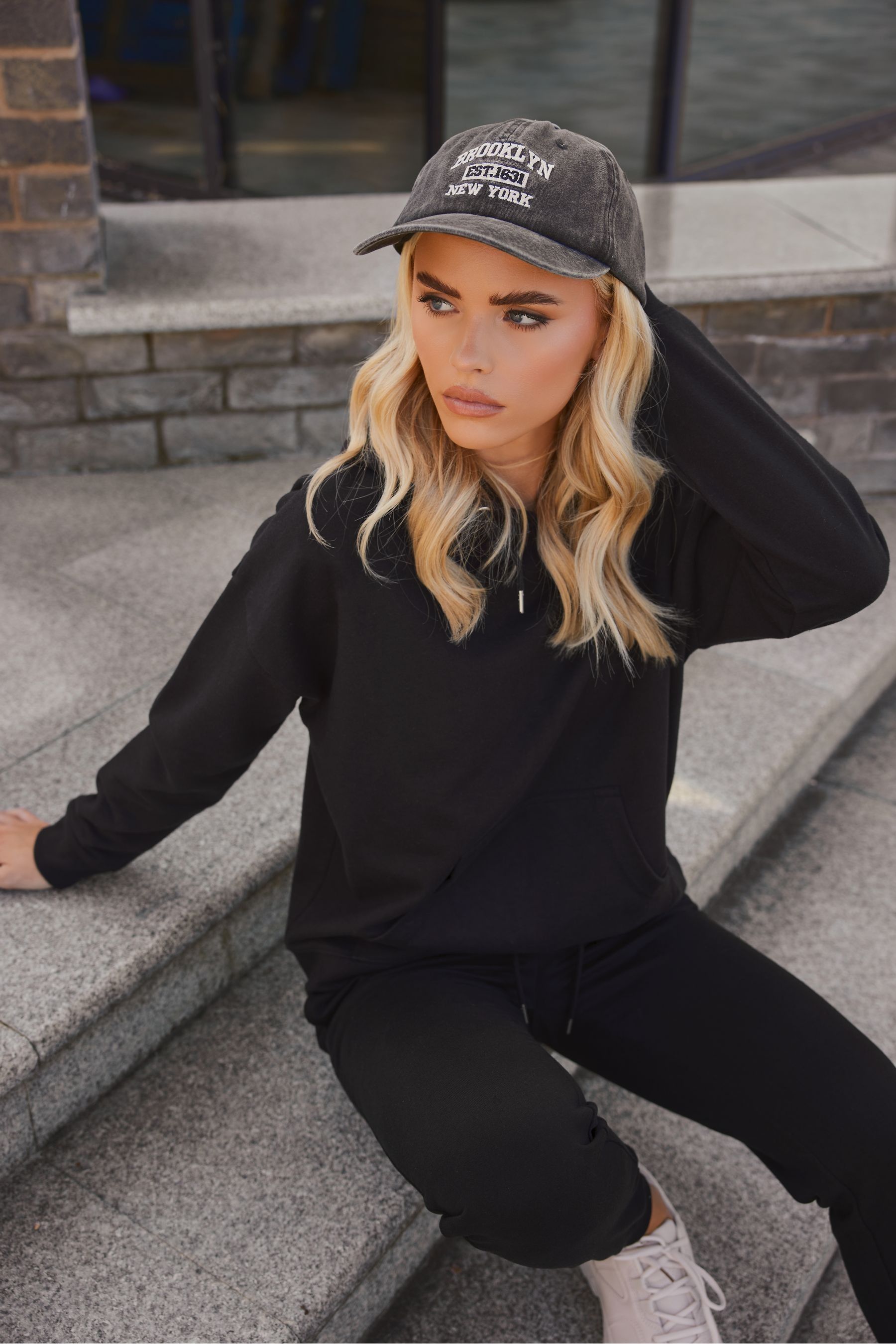 Buy PixieGirl Petite Black Pullover Hoodie from Next Luxembourg