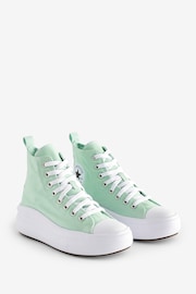 Converse Green Junior Chuck Taylor Move Trainers - Image 2 of 8