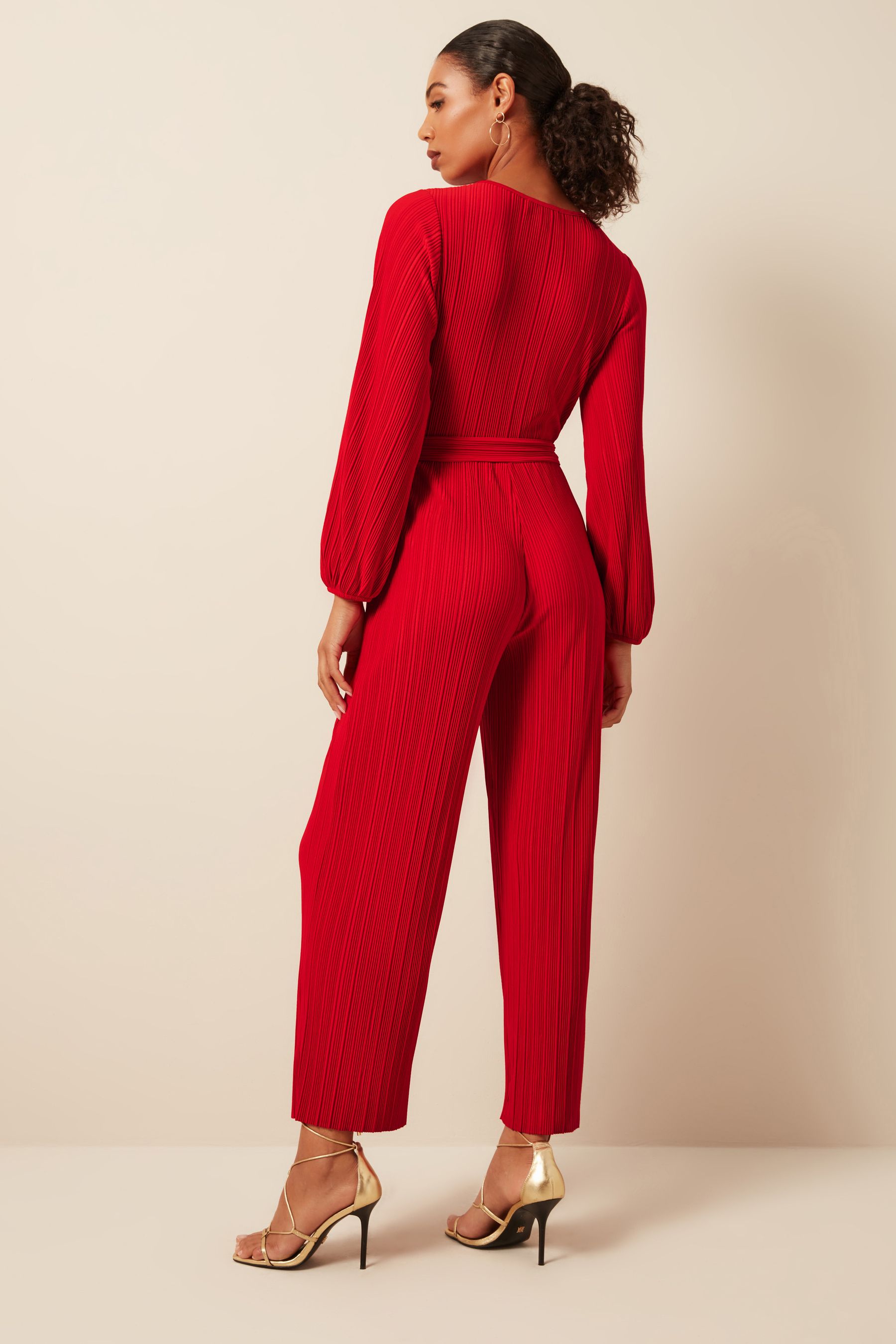 Long sleeve red playsuit 2025