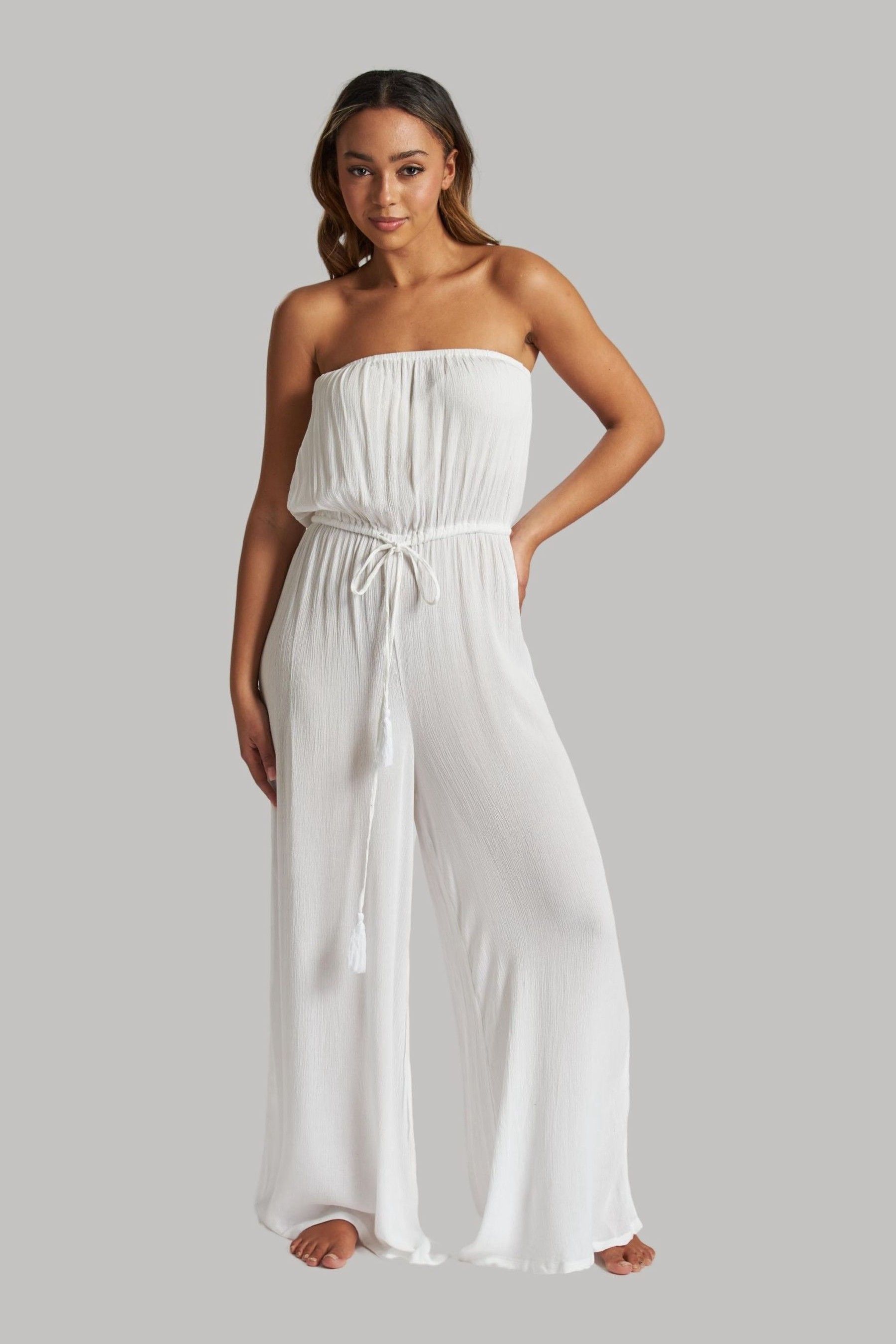 White sale strapless jumper