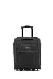 Flight Knight 45x36x20cm EasyJet Underseat Soft Case Cabin Carry On Suitcase Hand Black Mono Canvas  Luggage - Image 1 of 7