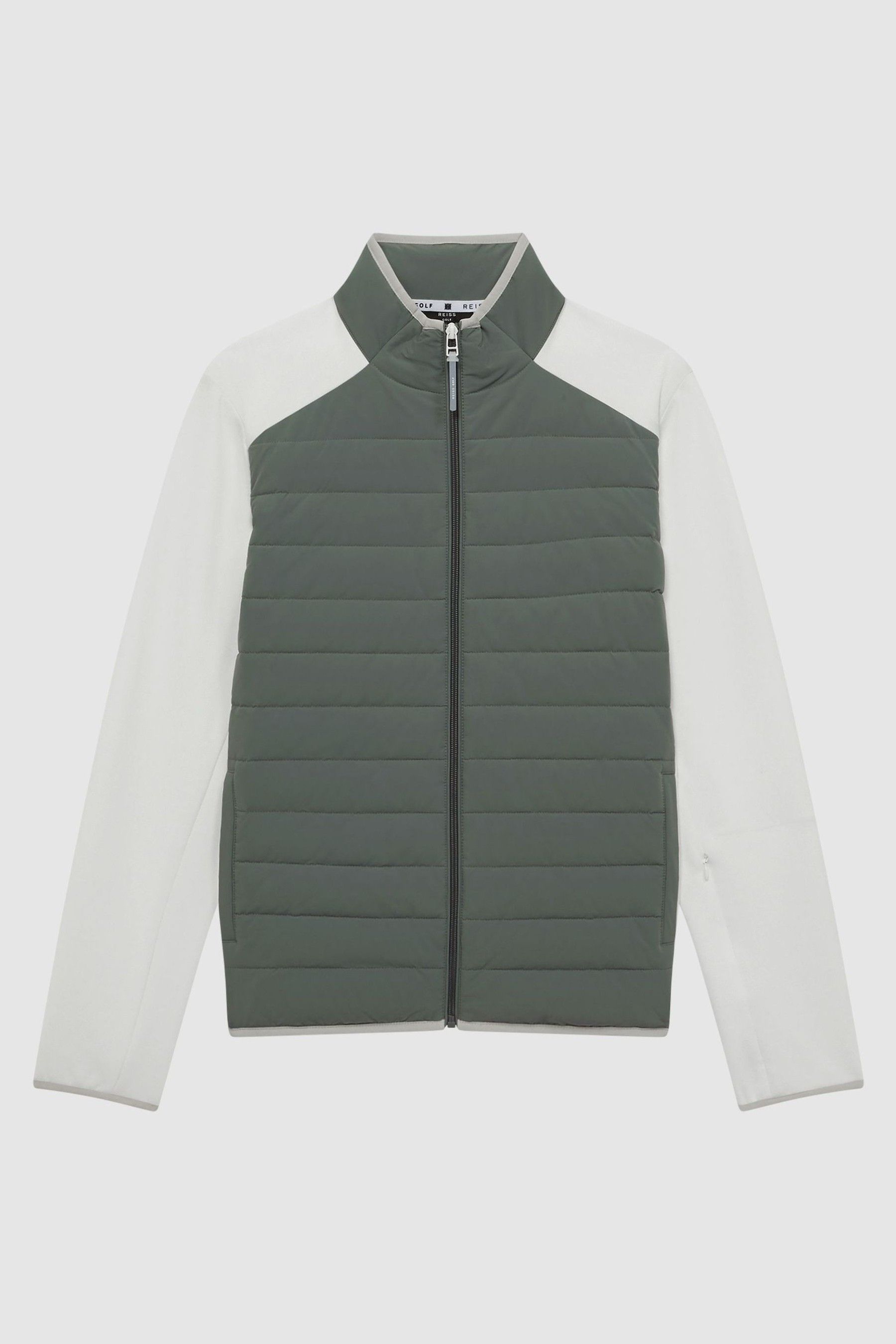 Funnel neck quilted jacket on sale