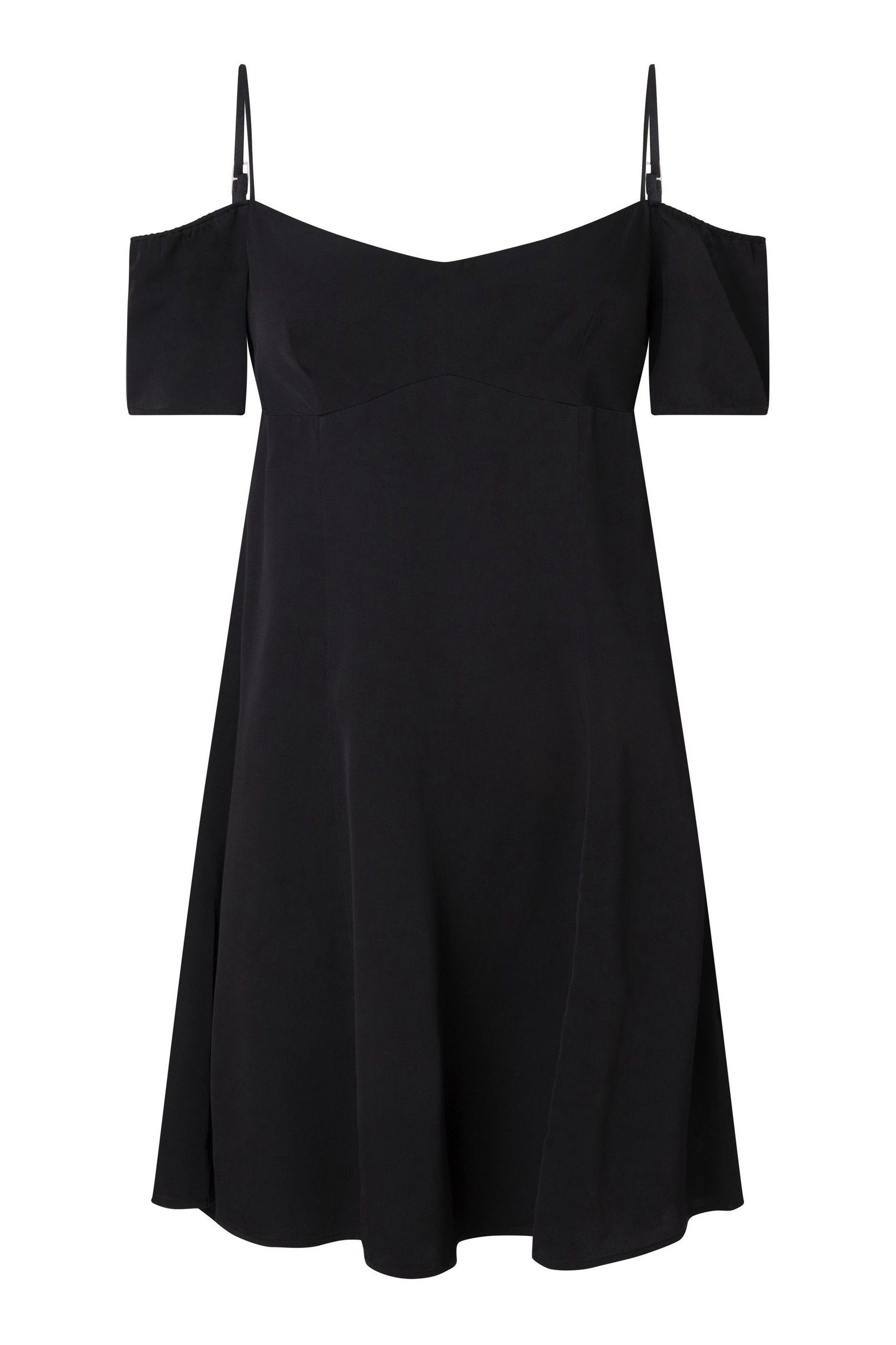 Calvin klein off shoulder black dress online