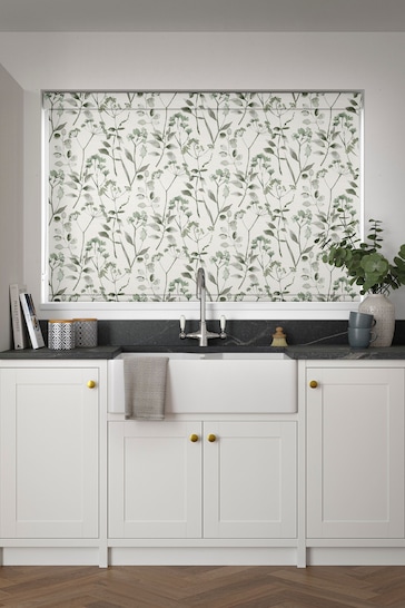 Green Isla Floral Made to Measure Roller Blind