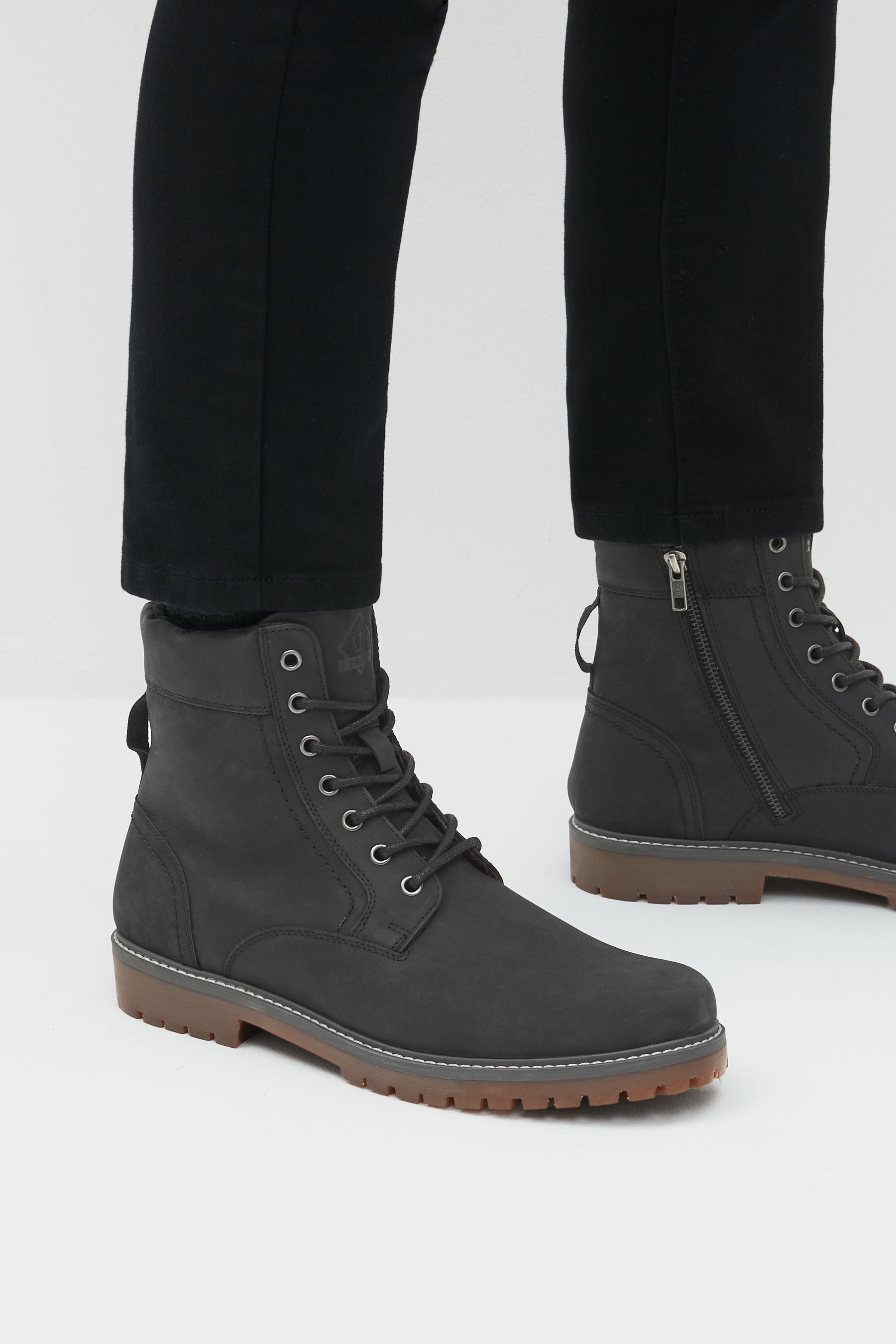 Mens black shop suede work boots