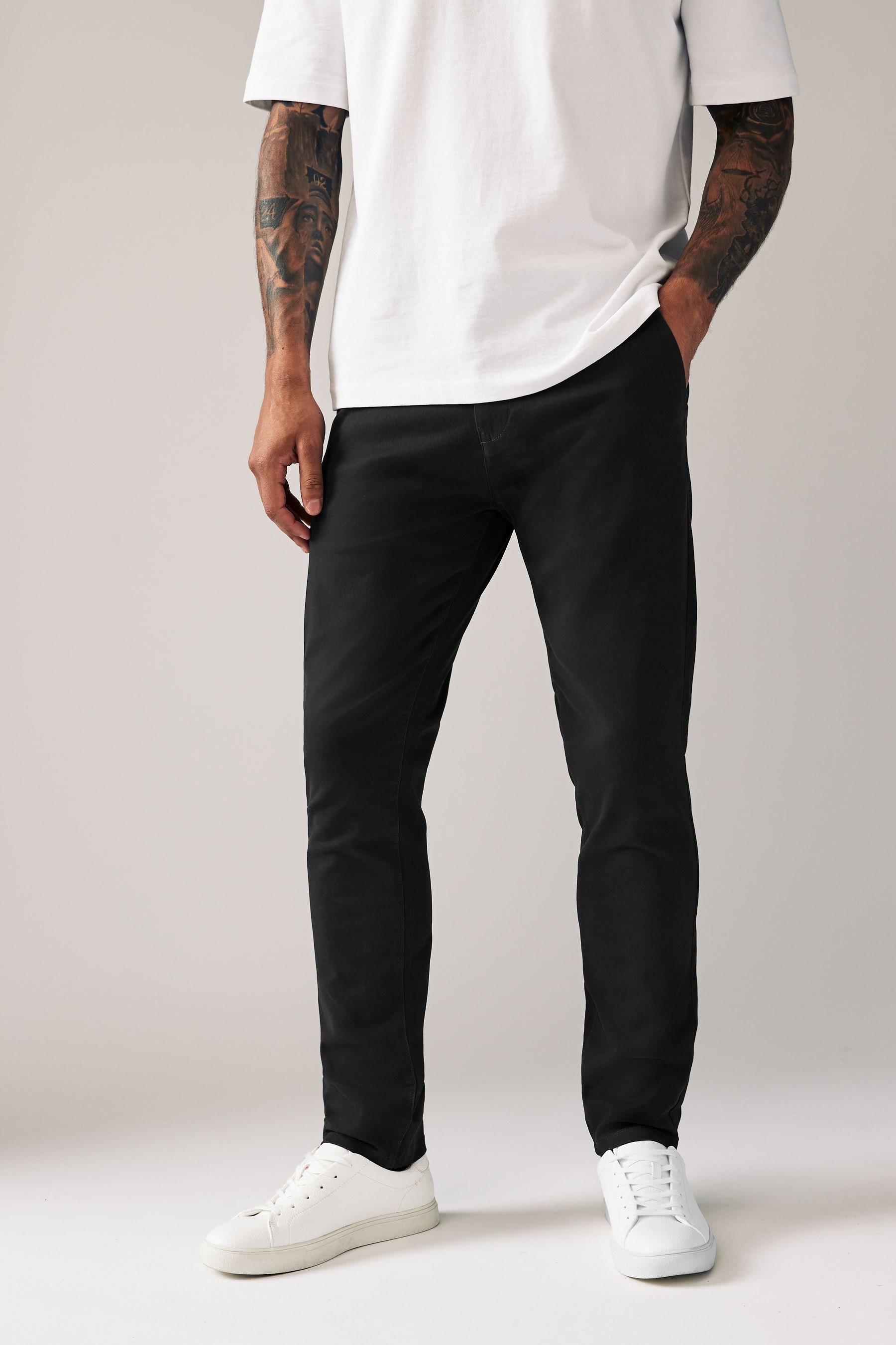 Black hotsell chino trousers