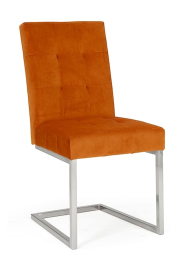 Bentley Designs Orange Set Of 2 Tivoli Upholstered Dining Chairs