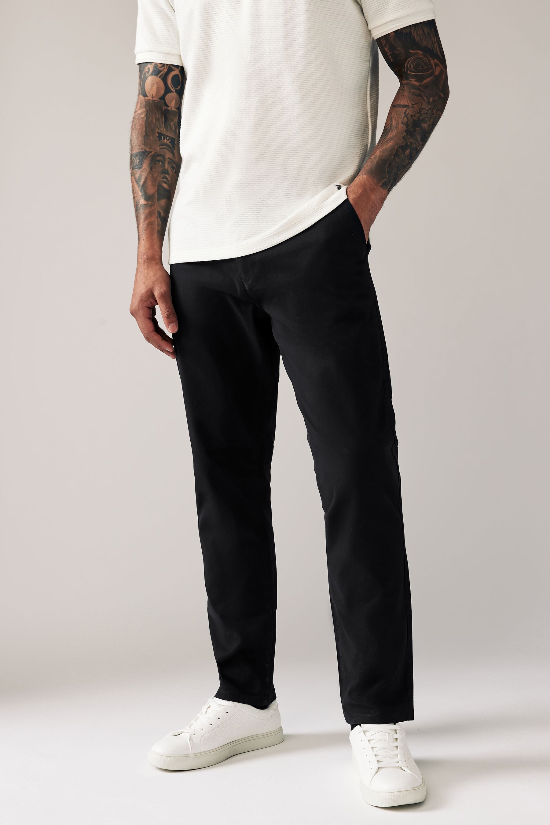 Black chinos sales for men