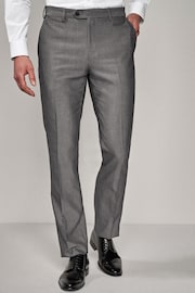 Light Grey Tailored Suit Trousers - Image 1 of 6
