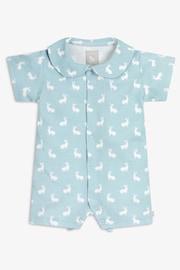The Little Tailor Baby Jersey Bunny Print Romper - Image 2 of 4