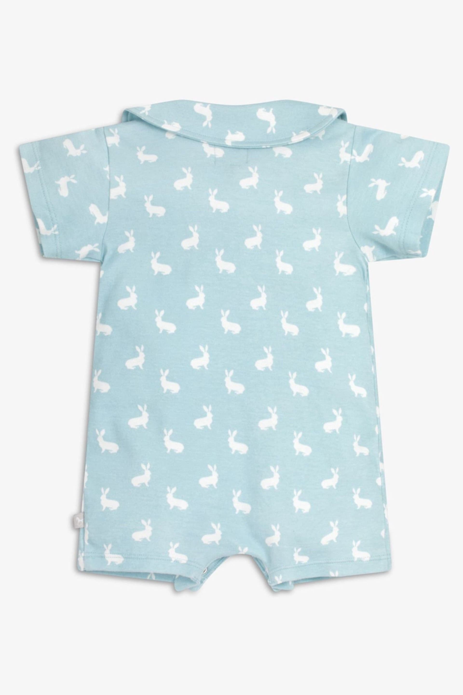 The Little Tailor Baby Jersey Bunny Print Romper - Image 3 of 4