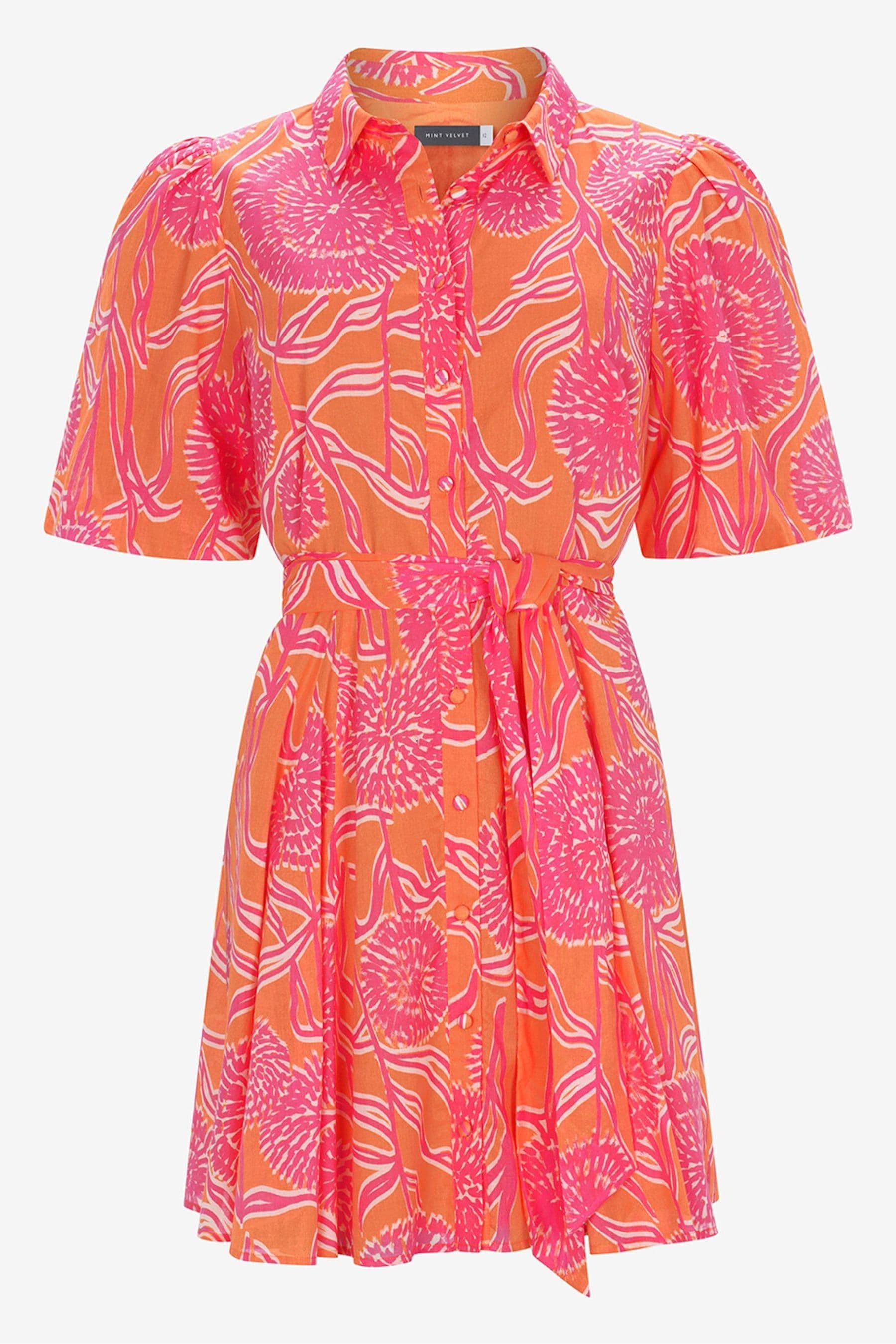 Buy Mint Velvet Orange Kendra Print Mini Dress from Next Luxembourg