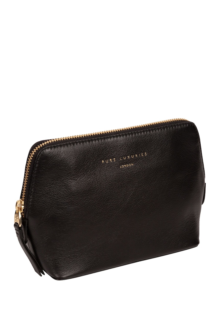 Pure Luxuries London Theydon Leather Cosmetic Bag - Image 2 of 6