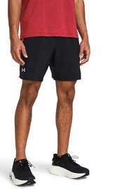 Under Armour Black/Red Launch 7" Shorts - Image 1 of 3