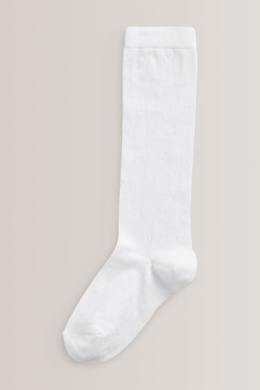 White Heart White Heart 3 Pack Cotton Rich Knee High School Socks