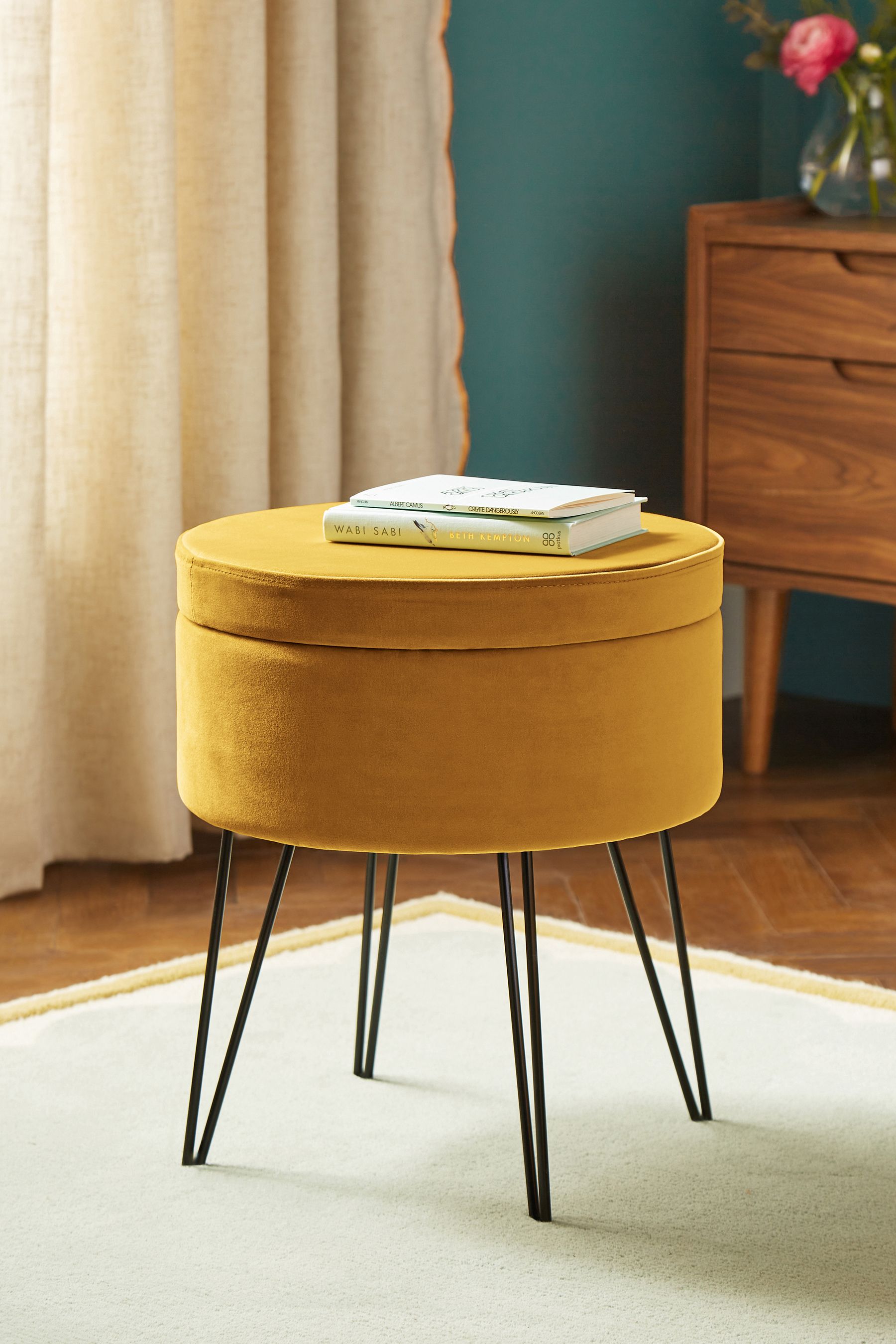 Ochre footstool shop