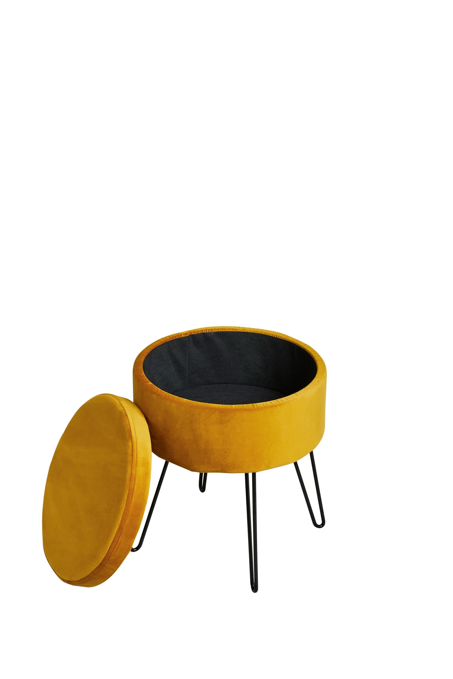 Ochre storage stool cheap