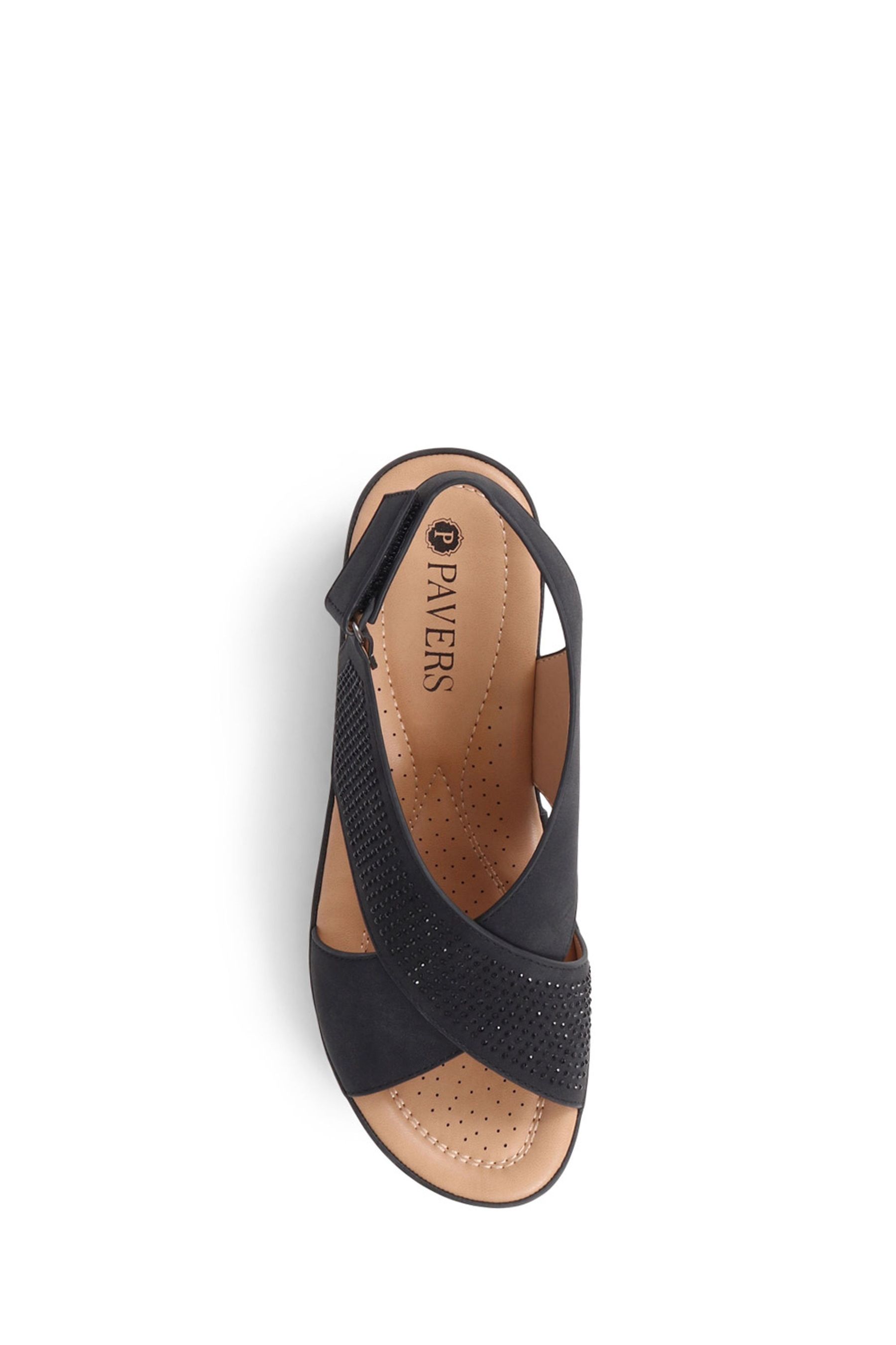 Pavers black sandals discount