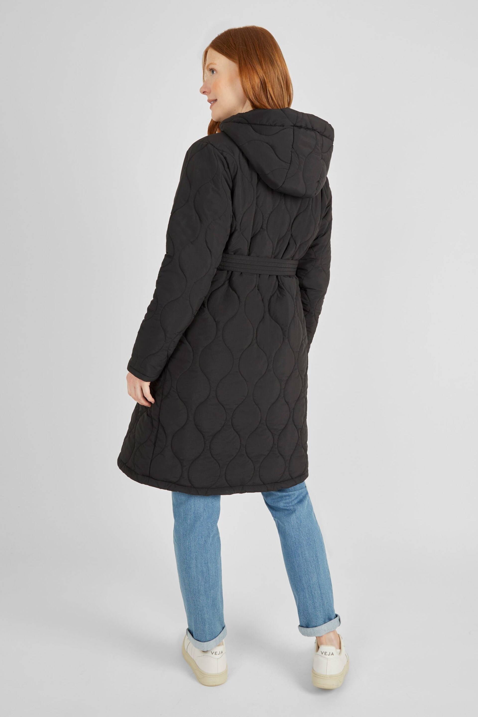 JoJo Maman Bébé Khaki 2-in-1 Quilted Maternity Puffer Coat - Image 2 of 6